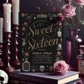 Dark Academia Floral 16 . Geburtstag Geburtstag Einladung