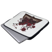 Dark Academia floral Bookstyle Laptopschutzhülle (Vorne Knopf)