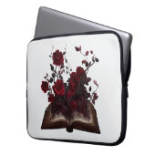 Dark Academia floral Bookstyle Laptopschutzhülle (Vorderseite Links)