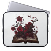 Dark Academia floral Bookstyle Laptopschutzhülle (Vorderseite)