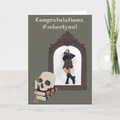 Dark Academia Foto Abschluss Herzlichen Glückwunsc Karte (Vorderseite)