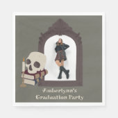 Dark Academia Foto Graduation Party Serviette (Vorderseite)
