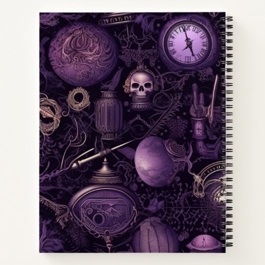 Dark Academia Goth Ästhetik Name Sentiment Notizblock (Rückseite)