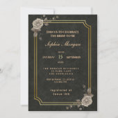 Dark Academia Gothic Elegant Bridal Shower Einladung (Vorderseite)