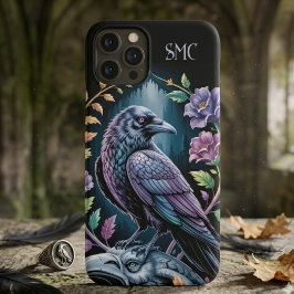 Dark Academia Gothic Raven Floral Case-Mate iPhone Hülle