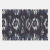 Dark Academia Ikat Modernes Wrapping Paper Geschenkpapier Set (Vorderseite 2)