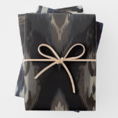 Dark Academia Ikat Modernes Wrapping Paper Geschenkpapier Set (Beispiel)