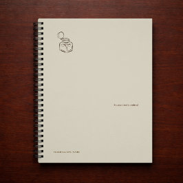 Dark Academia Ink Pot – Minimalist Vintage Library Notizblock