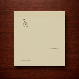 Dark Academia Ink Pot – Minimalist Vintage Library Post-it Klebezettel