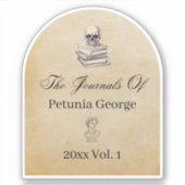 Dark Academia Journal Buchzeichen Sticker (Vorderseite)