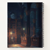 Dark Academia Library Books Vibes Name Sentiment Notizblock (Rückseite)