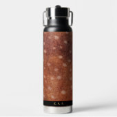 Dark-Academia-Monogramm-Dappled-Rehbraun Trinkflasche (Vorderseite)
