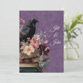 Dark Academia Mystic Raven Save the Date (Stehend Vorderseite)