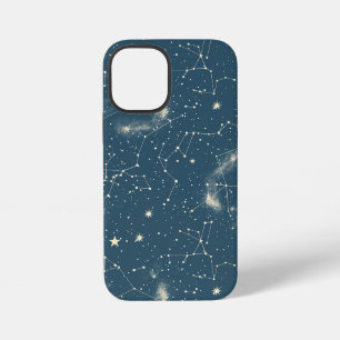 Dark Academia Navy Elfenbein Mond Konstellationska iPhone 12 Mini Hülle