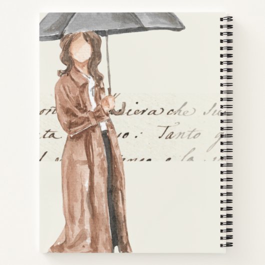 Dark Academia Notebook Notizblock (Rückseite)