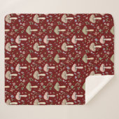 Dark Academia Plum Red Fungi Rich Botanical Luxury Sherpadecke (Vorderseite (Horizontal))