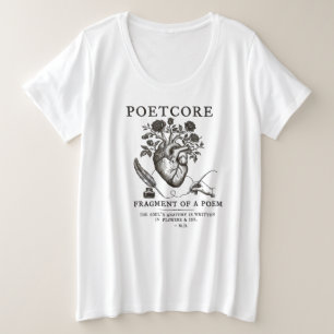 Dark Academia Poetcore Ästhetik Vintage Anatomie H Große Größe T-Shirt