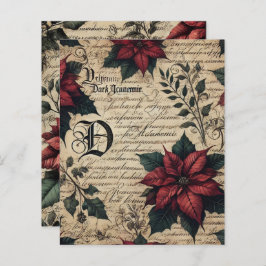 Dark Academia Poinsettia Perchbook