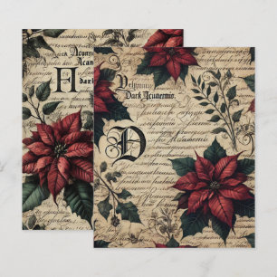 Dark Academia Poinsettia Perchbook