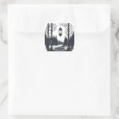 Dark Academia Quadratischer Aufkleber (Tasche)