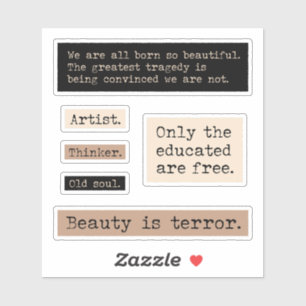 Dark Academia quotes pack Aufkleber