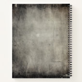 Dark Academia Raven Pink Floral Spiral Notizblock (Rückseite)