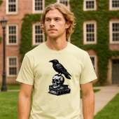 Dark Academia Raven & Skull on Ancient Tome Books T-Shirt