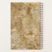 Dark Academia Raven Vintage Script Notizblock (Rückseite)