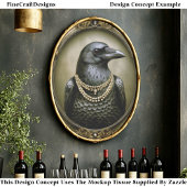 Dark Academia Regal Raven & Pearls ET1R Decoupage Seidenpapier