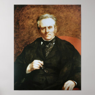 Dark Academia Renoir Gelehrter mit Brille Kunst Poster