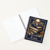 Dark Academia Skull Book Ästhetische Name Sentimen Notizblock (Innenseite)
