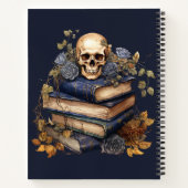 Dark Academia Skull Book Ästhetische Name Sentimen Notizblock (Rückseite)