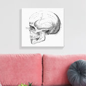 Dark Academia Skull Leinwand Art (Insitu (Wohnzimmer))