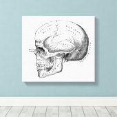 Dark Academia Skull Leinwand Art (Insitu (Holzboden))
