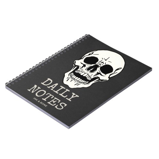 Dark Academia Skull-Notebook Notizblock (Linke Seite)
