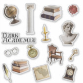 Dark Academia Sticker Set | Zeitschriftenaufkleber (Vorderseite)