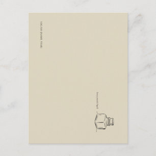 Dark Academia – Tintenfass Kunst   Introvertiertes Postkarte