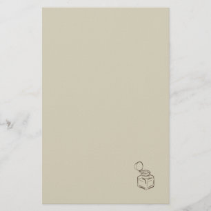 Dark Academia Tintenfass – Minimalistische Vintage Briefpapier