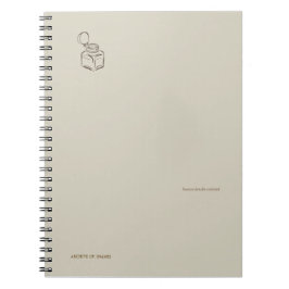 Dark Academia Tintenfass – Minimalistische Vintage Notizblock