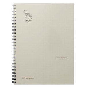 Dark Academia Tintenfass – Minimalistische Vintage Notizblock