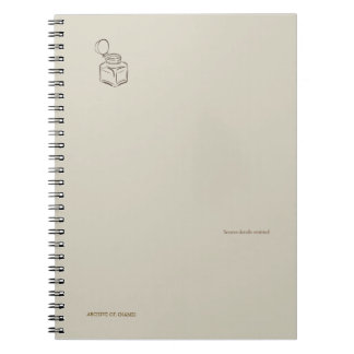 Dark Academia Tintenfass – Minimalistische Vintage Notizblock