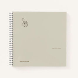 Dark Academia Tintenfass – Minimalistische Vintage Notizblock