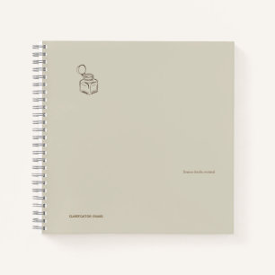 Dark Academia Tintenfass – Minimalistische Vintage Notizblock