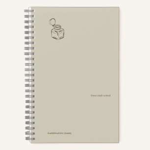 Dark Academia Tintenfass – Minimalistische Vintage Notizblock