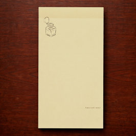 Dark Academia Tintenfass – Minimalistische Vintage Post-it Klebezettel
