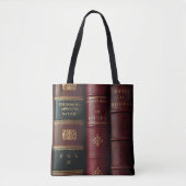 Dark Academia Vintage Antique Leather Book Spines Tasche (Vorderseite)