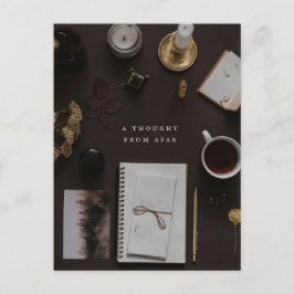 Dark Academia vintage writer Postkarte