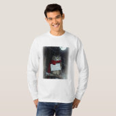 Dark Academia Weihnachts-Eule Frohe T-Shirt (Vorne ganz)
