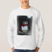 Dark Academia Weihnachts-Eule Frohe T-Shirt (Vorderseite)