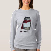 Dark Academia Weihnachts-Eule Frohe T-Shirt (Vorderseite)
